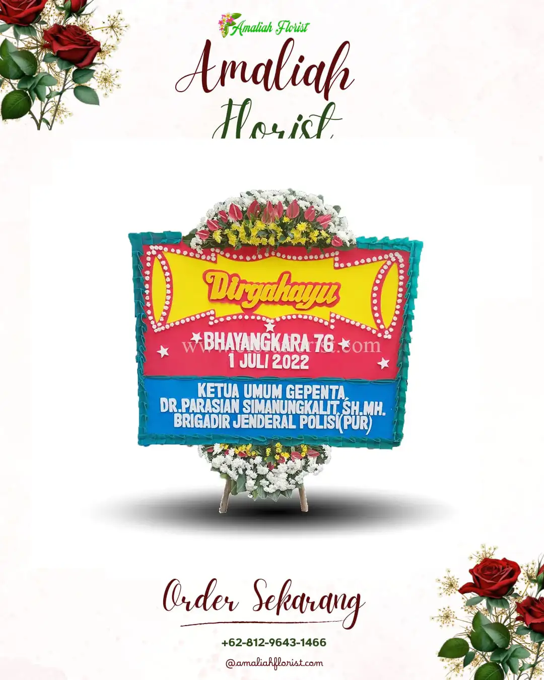 Papan Bunga HUT Ulang Tahun Punung